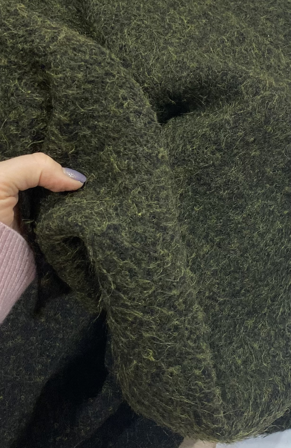 Ткань пальтовая (Италия) 80% шерсть 20% мохер ш-150 см 1м