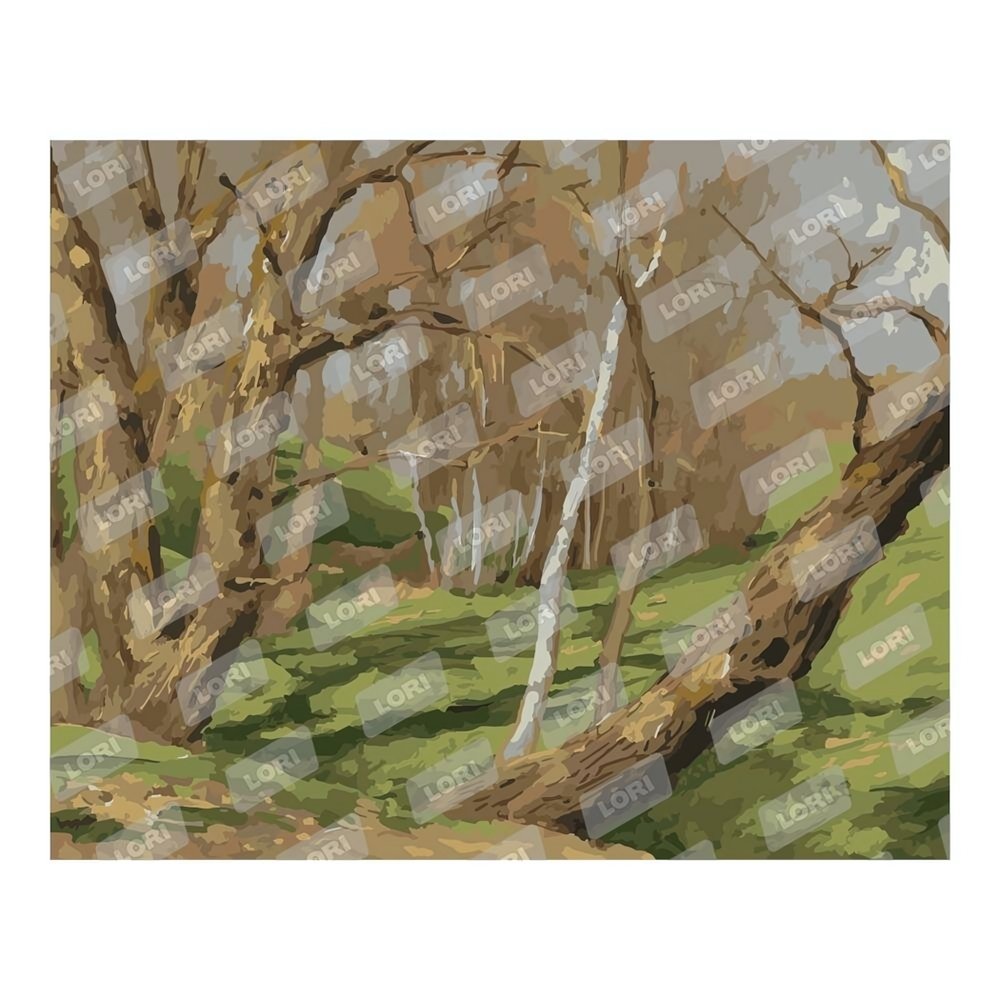 Картина по номерам 40*50см "Весна. Апрель" (на подрам.) (Lori)