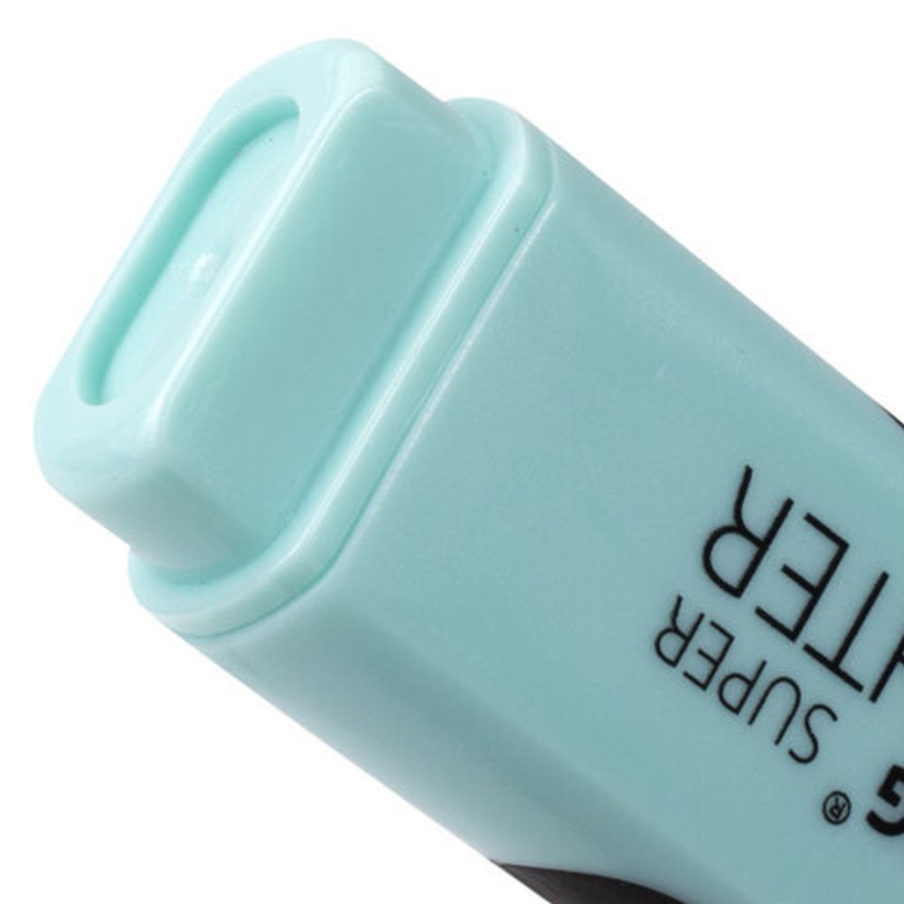 Текстовыделитель BRAUBERG "SUPER PASTEL", БИРЮЗОВЫЙ, прорезиненный корпус, линия 1-5 мм, 151752