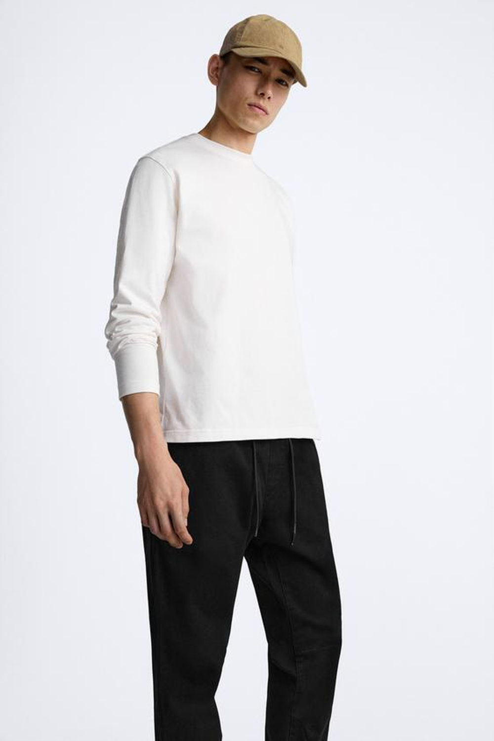 ZARA БРЮКИ-ДЖОГГЕРЫ, ЧЕРНЫЙ