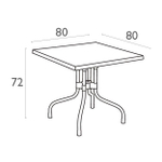 Стол пластиковый Siesta Contract Forza, оранжевый