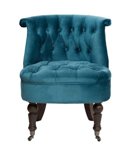 HD2202868-BBD Кресло велюр сине-зеленый 46*61*70см ножки т-кор.