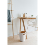 Корзина для мусора woodrow, 7,5 л, белая/дерево