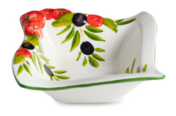 Салатник с изгибом 14х14см Edelweiss Томаты и оливки