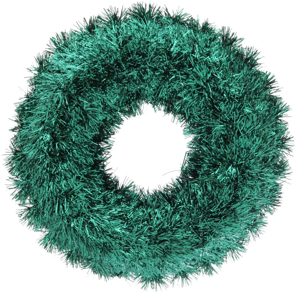 Венок декоративный TINSEL «Яркие переливы» 38 см, Изумруд