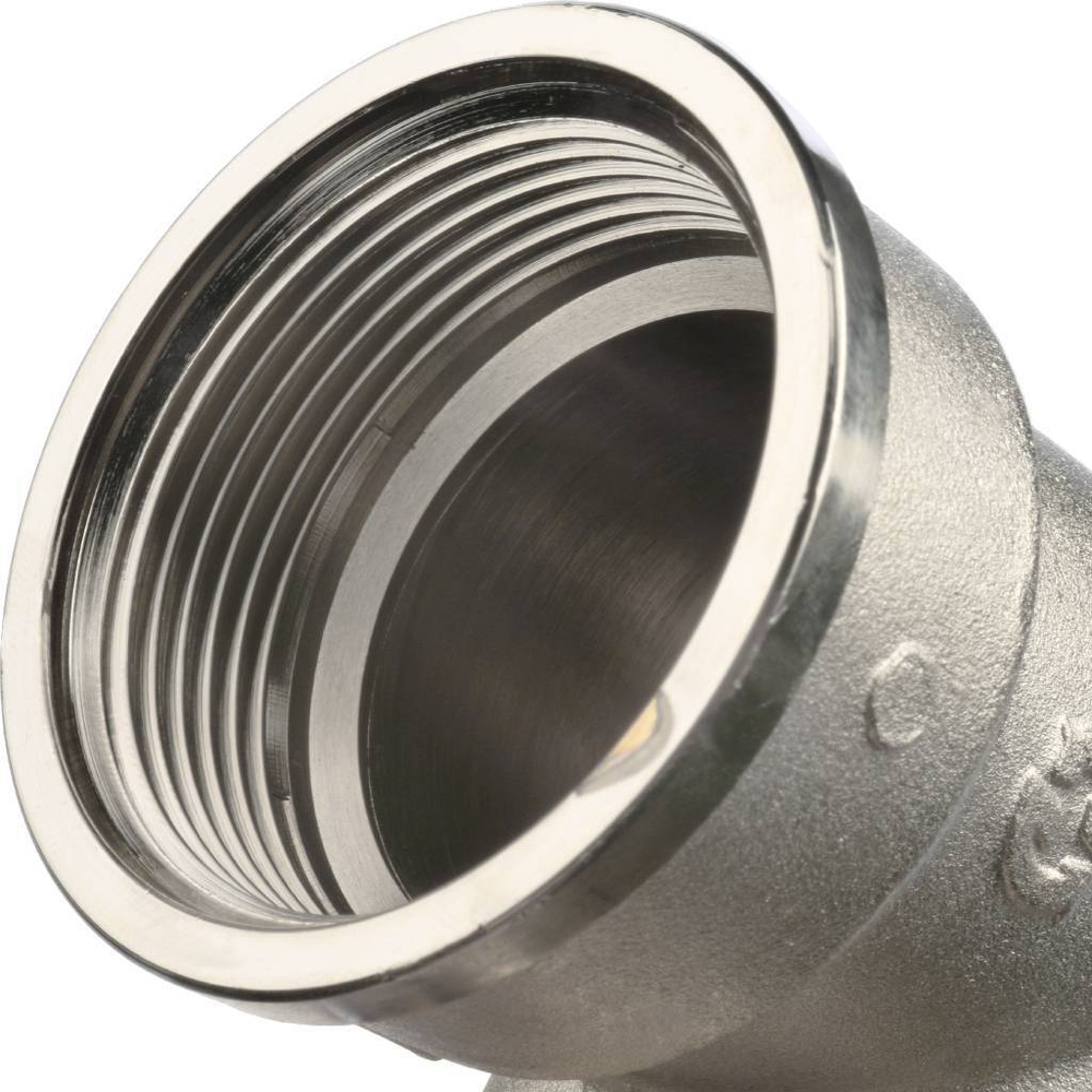 Угольник STOUT никелированный 1 1/2" ВР/НР с упором
