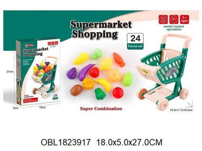 Тележка для супермаркета с продуктами, коробка CF-69