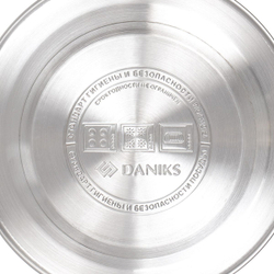 Чайник нерж, 3 л, свист, ручк бакелит, Daniks, индукц, зел, M-009GR