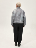 Бомбер стеганый вареный "Беломорканал". Сине-бурый