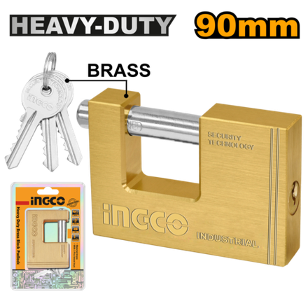 Навесной латунный замок INGCO DBBPL0902 INDUSTRIAL 90 мм