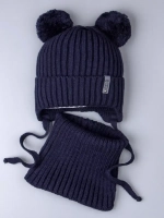 Шапка для мальчика со снудом осенняя