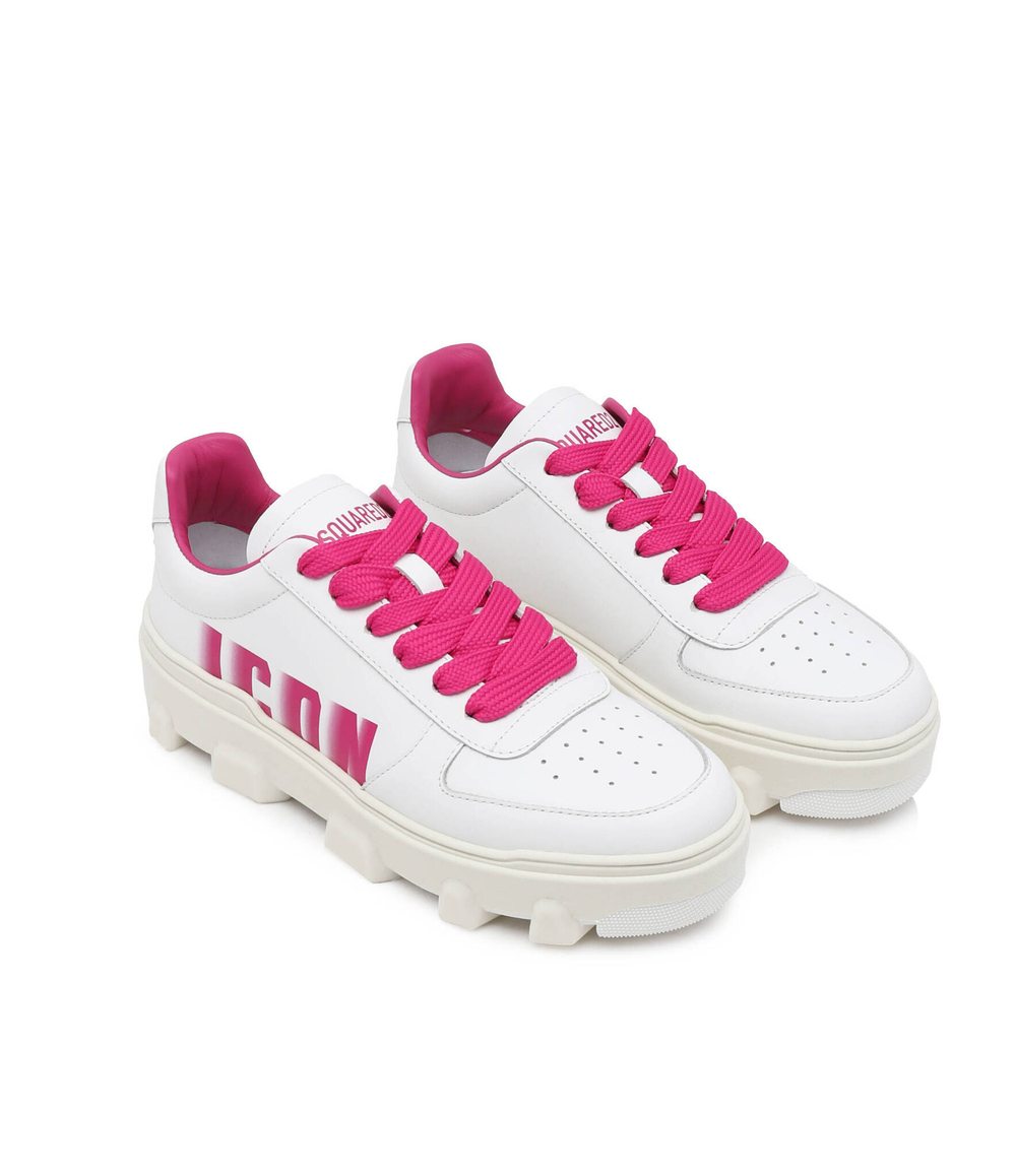 Кожаные кроссовки Dsquared2 - белый(SNW0334 01507270)