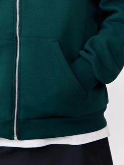Худи зип с начесом (изумрудный)