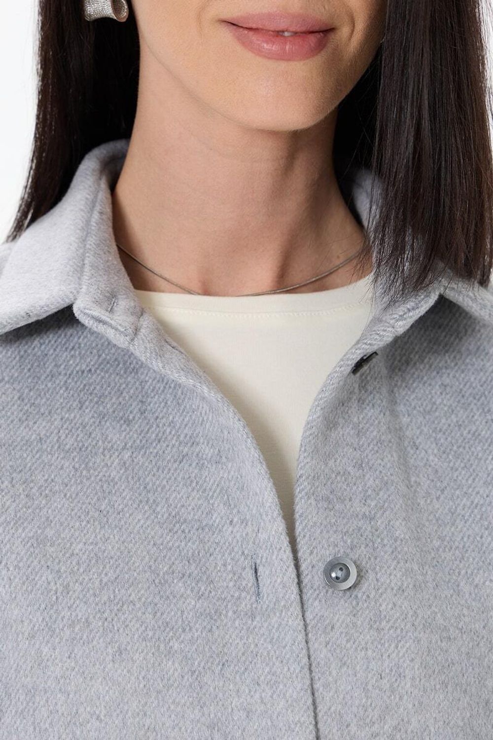 Куртка-Бостон серая шерсть