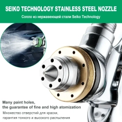 Профессиональный Краскопульт пневматический , Гравитационный Аэрограф С Соплом , Для Покраски Автомобилей Благоустройство дома , HVLP 1.4/ 1.7/2.0 мм сопло
