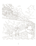 Spring Day Trip. Coloring Book