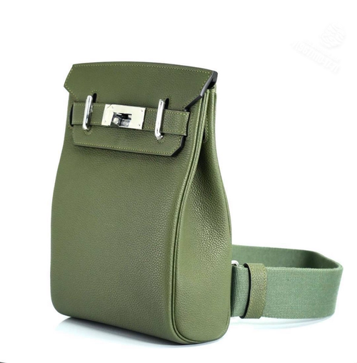 Нагрудная сумка слинг Hermes Cityslide зеленая