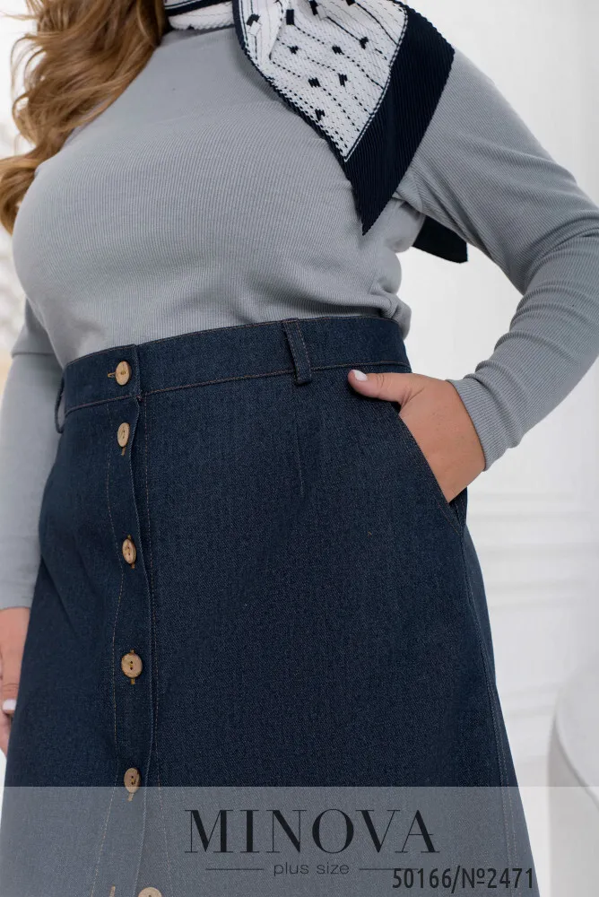 Юбка 2471-темно-синий Minova