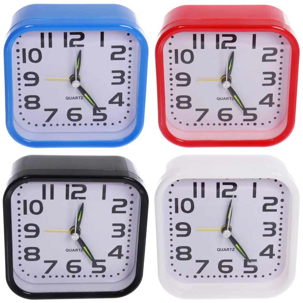 Будильник «Адели» 9,5*9,5*4см, микс цветов