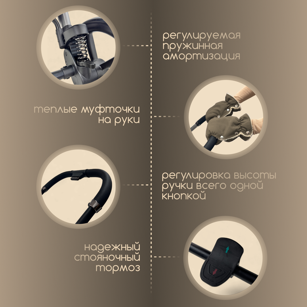 Модульная коляска BubaGO Gaudi 3в1