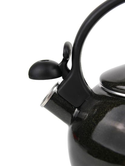 Чайник 2,2 л. эмалированный со свистком Kamille KM 1038A с черной бакелитовой ручкой
