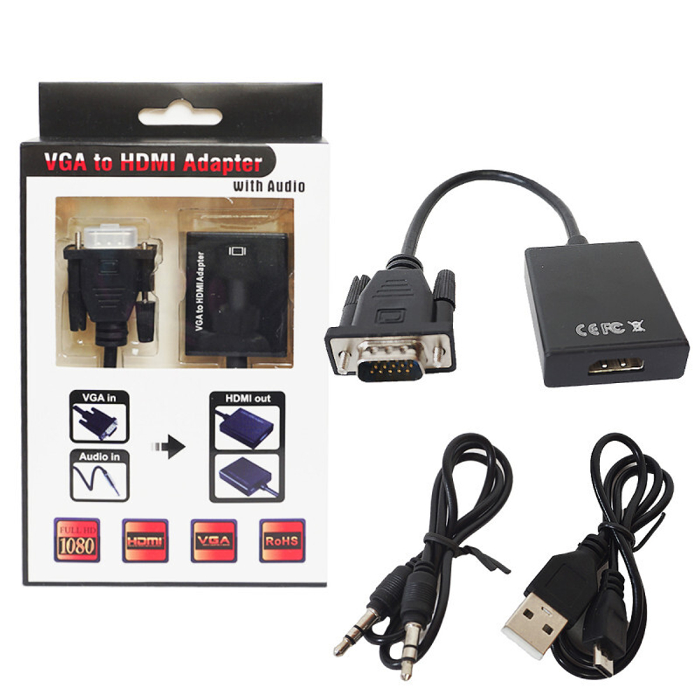Кабель VGA to HDMI + AV + micro 5138