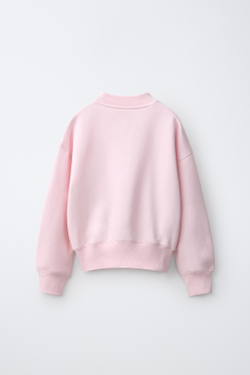 ZARA ОДНОТОННАЯ ТОЛСТОВКА, РОЗОВЫЙ
