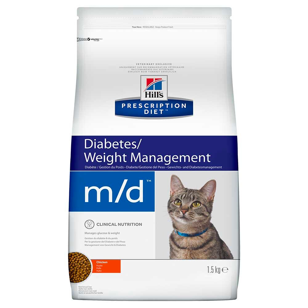 Hill's Feline m/d 1,5 кг - диета для кошек для лечения сахарного диабета и ожирения