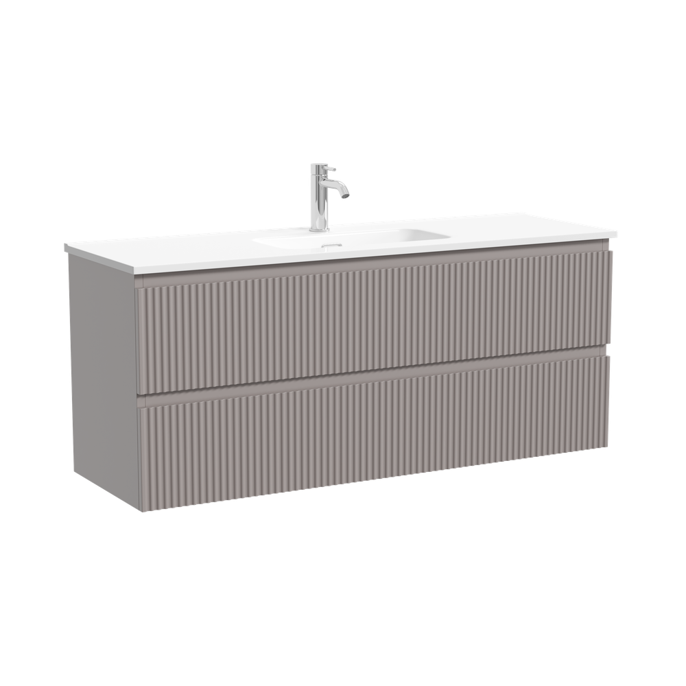 Тумба подвесная SANCOS Snob R 1195х390х500, c двумя ящиками оснащенными доводчиками, Doha Soft, арт.SNR120/39SM