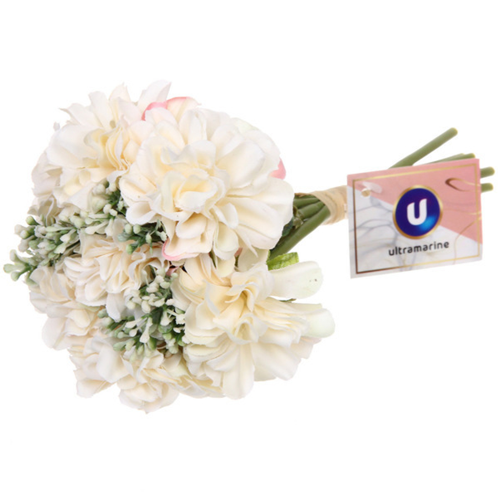 Цветочная композиция «Волшебная гортензия» 15*22см цвет белый