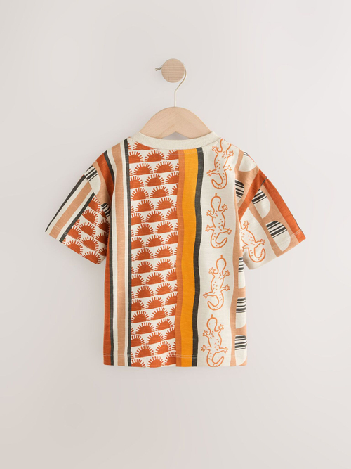 Футболка для мальчика Next AG8-703, Молочный, Оранжевый