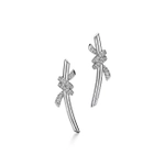 Серьги из белого золота c бриллиантами 18k, Tiffany 💙 Knot