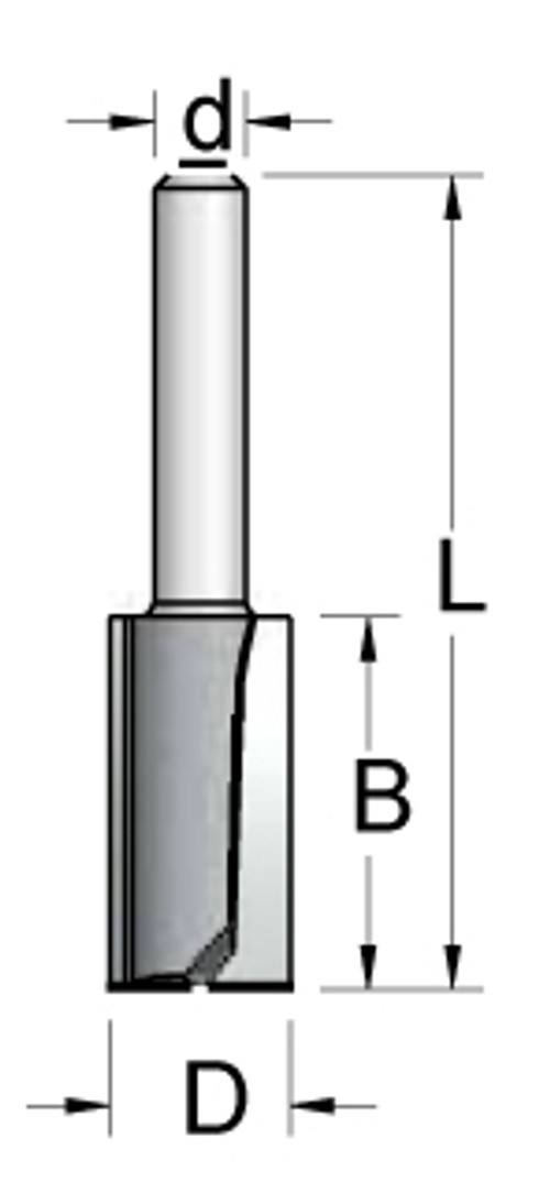 Фреза пазовая  D8 B25 Z2 хвостовик 8_S P240805