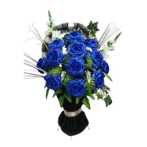 Траурная искусственная корзина «Полуваза №03»