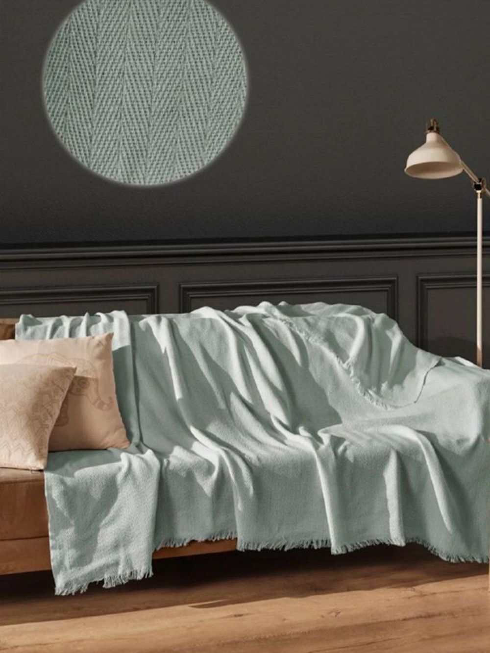 Покрывало 100% хлопок Merlin 170х200 см зеленый