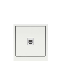 Розетка компьютерная 1-м KANT RJ45 кат.6A без шторки бел. магнолия DKC 7000673
