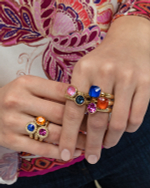 Кольцо Qudo FIRENZE 18 (G) Lapis 107001/40-4723 18 размер 18