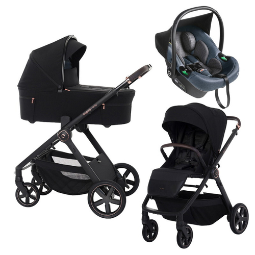 Детская коляска 3 в 1 Espiro Only 2025 и автокресло Pi Gray blue 410 stylish black / Серый/синий (Gray blue 103)