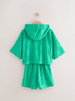 Колстовка с капюшоном и шорты в комплекте для девочки Next AB7-630, Зеленый