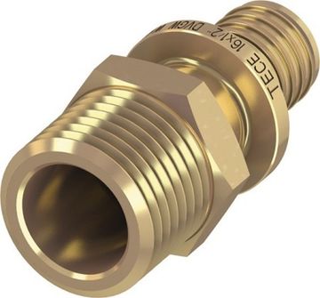 Соединение TECEflex 20x1/2" НР с наружной резьбой латунное прямое (арт. 765503)