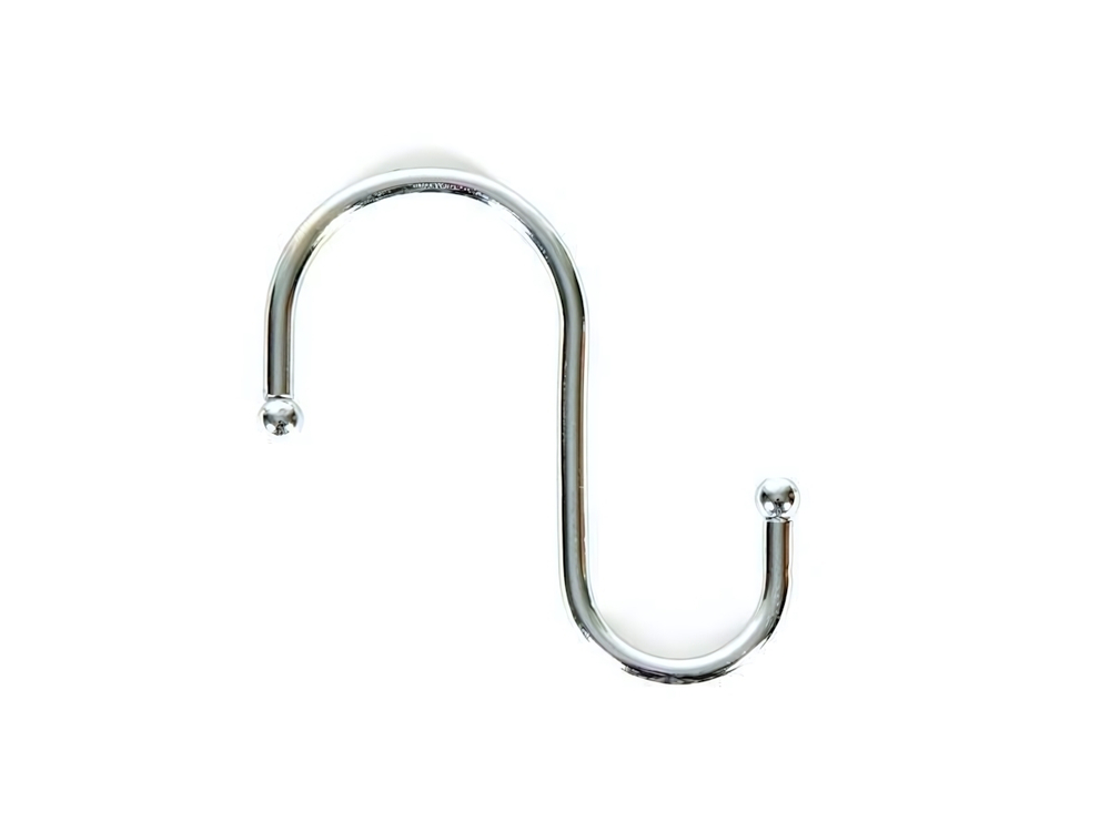 Крючок S-образный большой металлический, на рейлинг до 3см