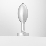 Серебристая анальная втулка 10,5см Doxy Butt Plug Smooth DXBPSSM