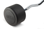 Штанга неразборная обрезиненная 45 кг. Изогнутый гриф. VictoryFit VF-DX5450