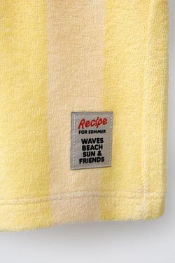 ZARA ШОРТЫ-БЕРМУДЫ ИЗ МАХРОВОЙ ТКАНИ В ПОЛОСКУ, ЖЕЛТЫЙ