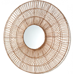 Зеркало из ротанга Viviana Ø110 см