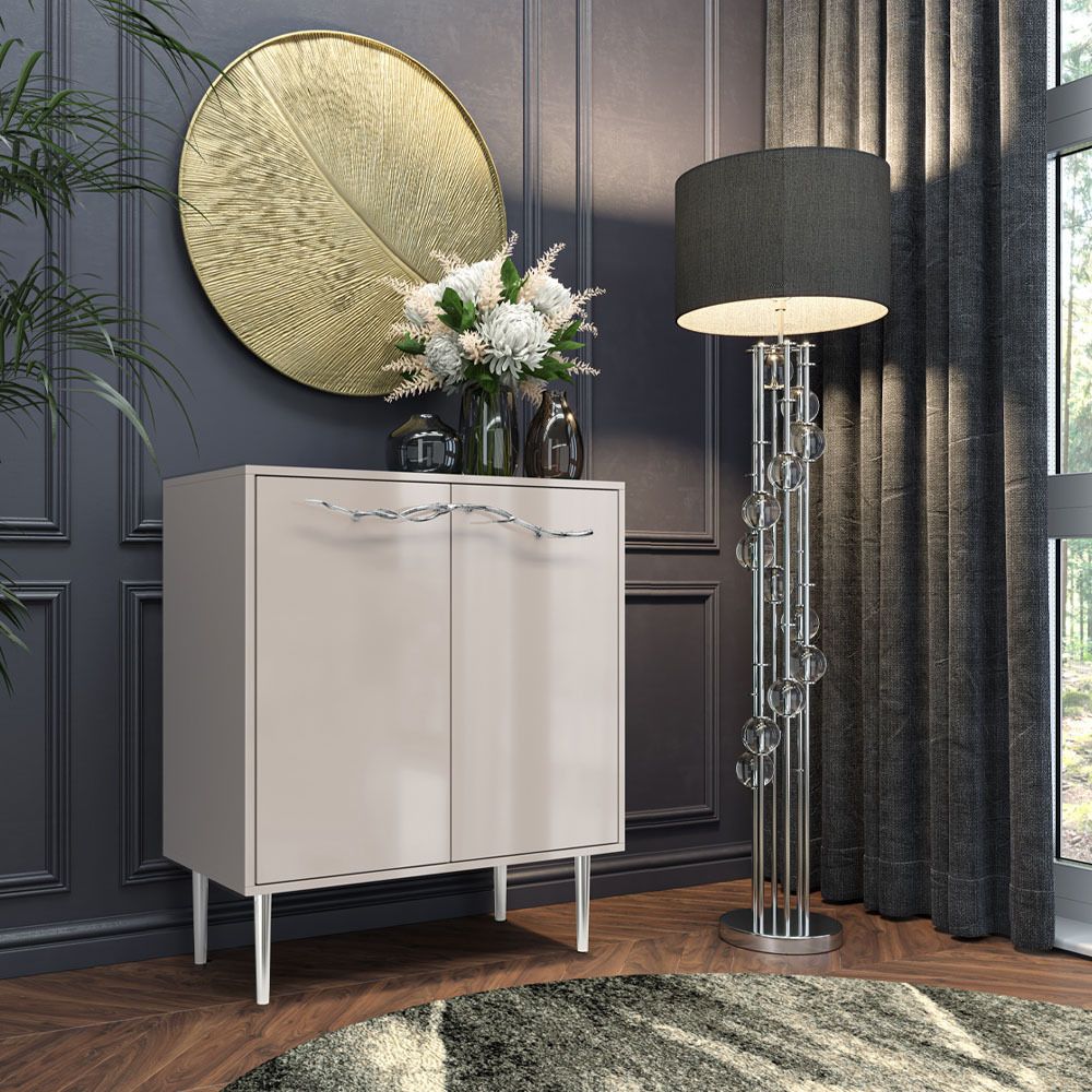 Комод Арт Колор Стайл Сильвер с 2 полками Серый агат