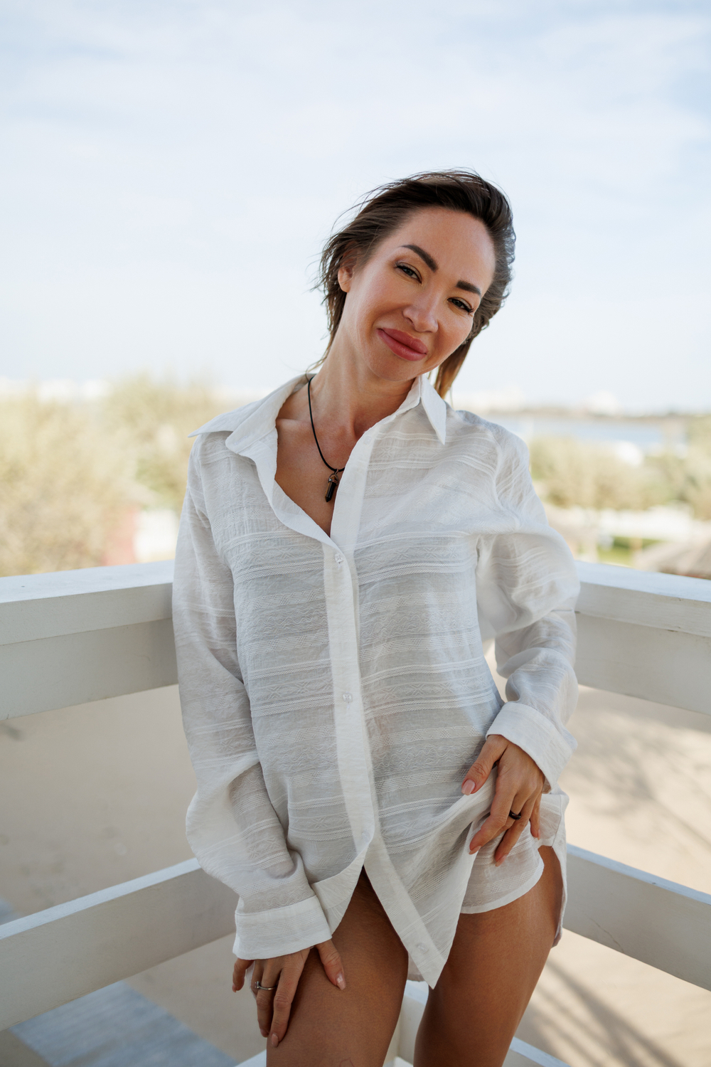 Рубашка реглан "Белый холст"