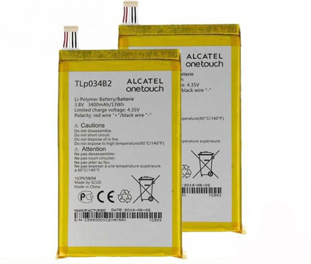 Аккумуляторная батарея Alcatel (TLp034B2/TLp034B1) (тех.упаковка)