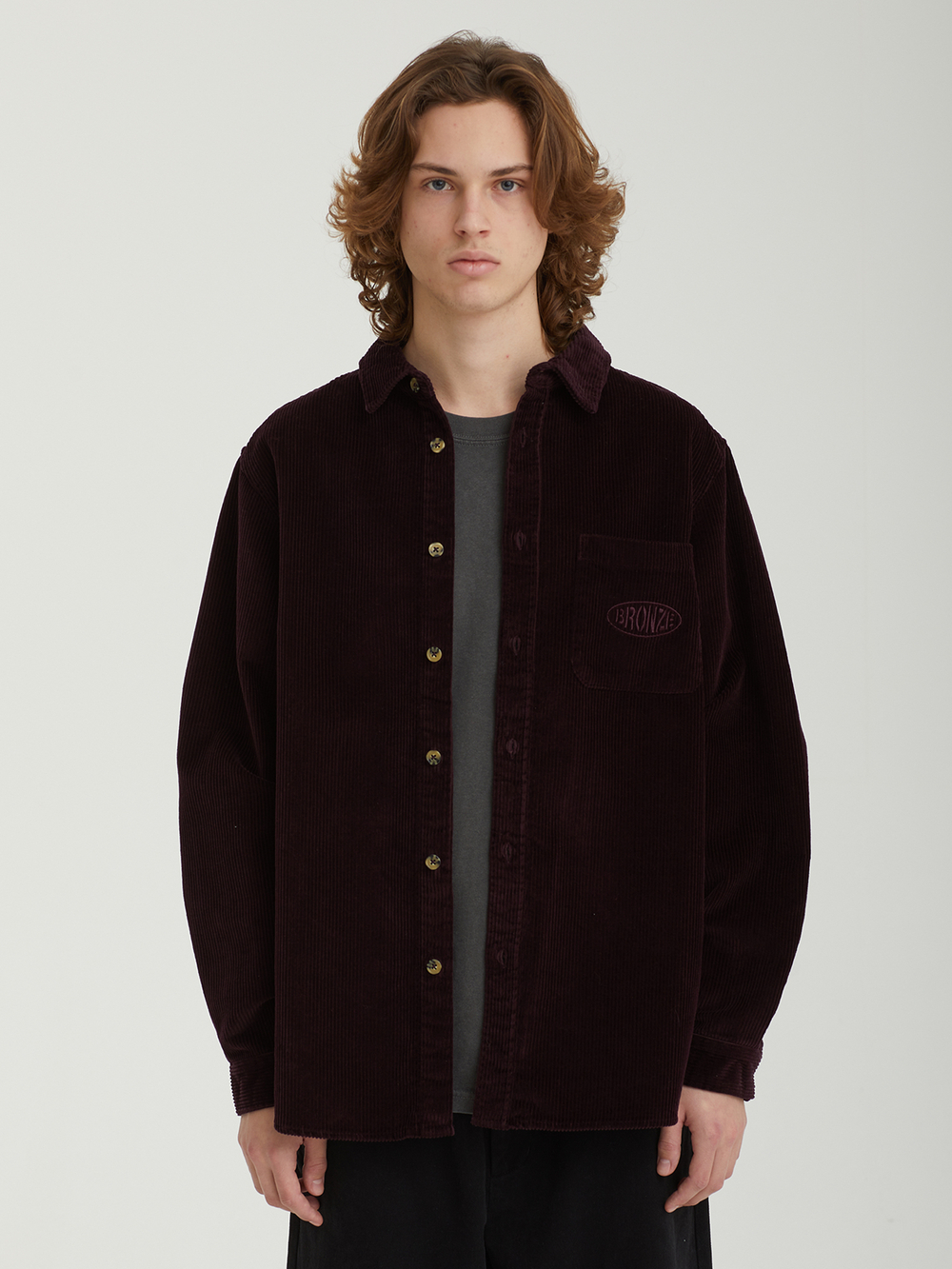 Мужская Рубашка Corduroy Button Up