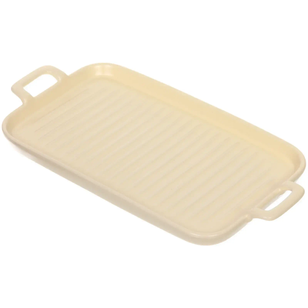 Блюдо керамическое «Акварель» 29*15*2,5см, бежевое